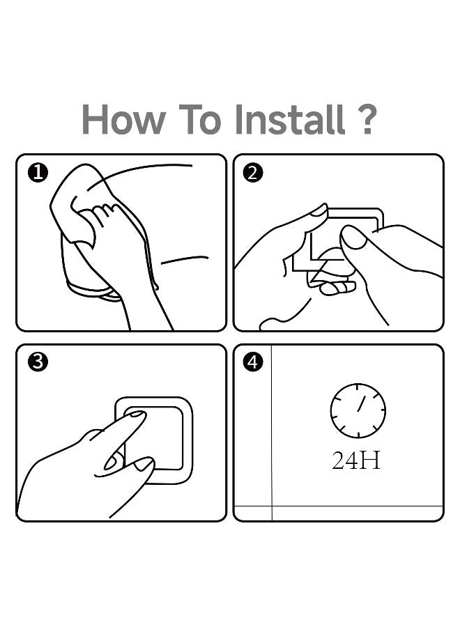 Sakina 4Psc Wall Hooks, Adhesive Wall Hook, 304 Stainless Steel Adhesive Hooks,Self Adhesive Hooks,Sticky Hook,Wall Hangers, No Nails Anti Rust Waterproof Hook for Bathroom, Kitchen, Hanging, Coat Robe, Towel（Silver) - Image 4